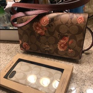 Coach sling bag with match coach iPhone 6s case